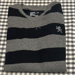 Express Charcoal and Black Striped Sweater
Men’s